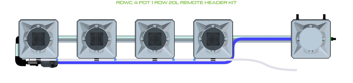 ALIEN Hydroponics RDWC 4 Pot 1 Row 20L Remote Header Kit product image 2