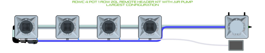 ALIEN Hydroponics RDWC 4 Pot 1 Row 20L Remote Header Kit with Air Pump product image 4