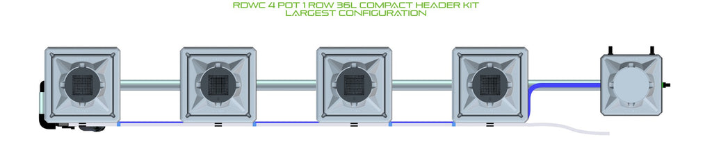 ALIEN Hydroponics RDWC 4 Pot 1 Row 36L Compact Header Kit product image 4