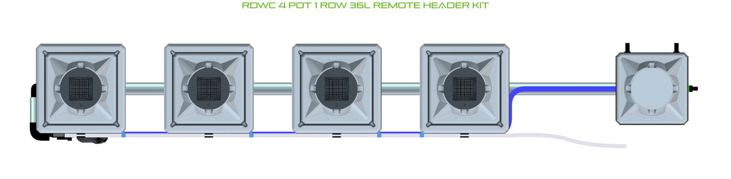 ALIEN Hydroponics RDWC 4 Pot 1 Row 36L Remote Header Kit product image 2