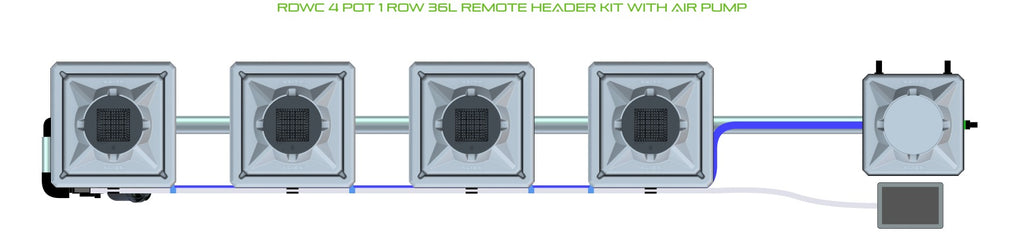 ALIEN Hydroponics RDWC 4 Pot 1 Row 36L Remote Header Kit with Air Pump product image 2