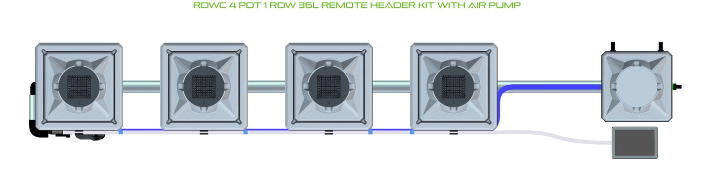 ALIEN Hydroponics RDWC 4 Pot 1 Row 36L Remote Header Kit with Air Pump product image 2