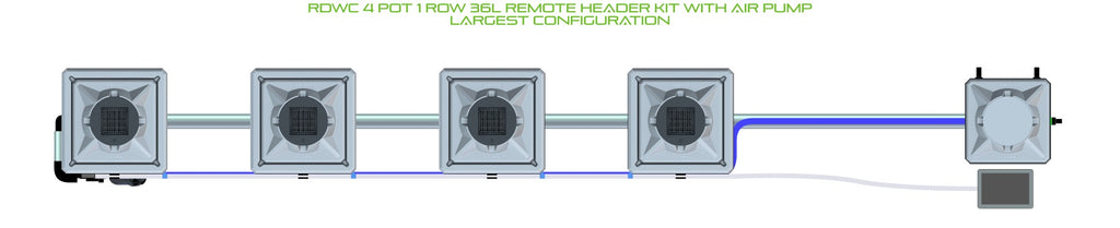 ALIEN Hydroponics RDWC 4 Pot 1 Row 36L Remote Header Kit with Air Pump product image 4