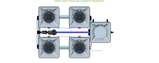 ALIEN Hydroponics RDWC 4 Pot 2 Row 20L Compact Header Kit product image 1