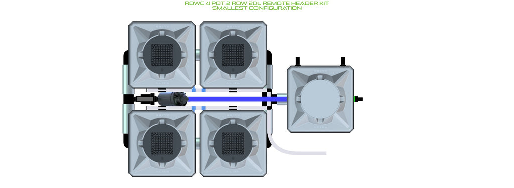 ALIEN Hydroponics RDWC 4 Pot 2 Row 20L Remote Header Kit product image 3