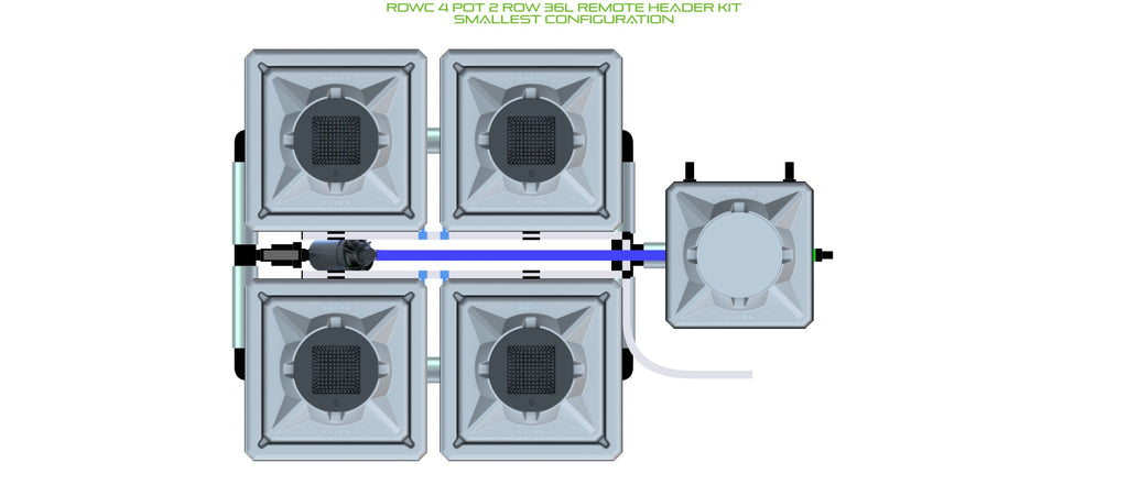 ALIEN Hydroponics RDWC 4 Pot 2 Row 36L Remote Header Kit product image 3