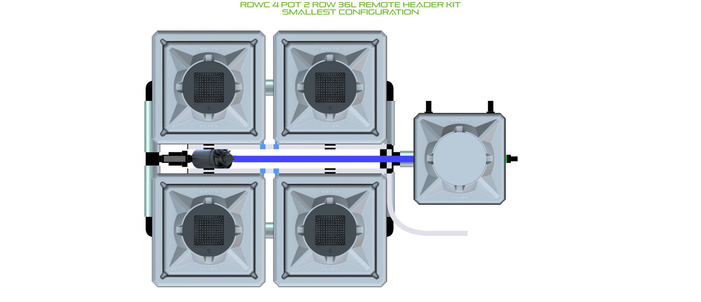 ALIEN Hydroponics RDWC 4 Pot 2 Row 36L Remote Header Kit product image 3