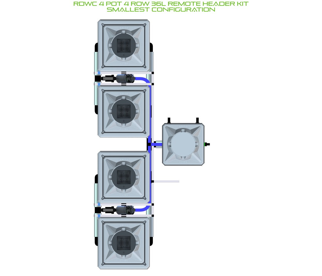 ALIEN Hydroponics RDWC 4 Pot 4 Row 36L Remote Header Kit product image 3