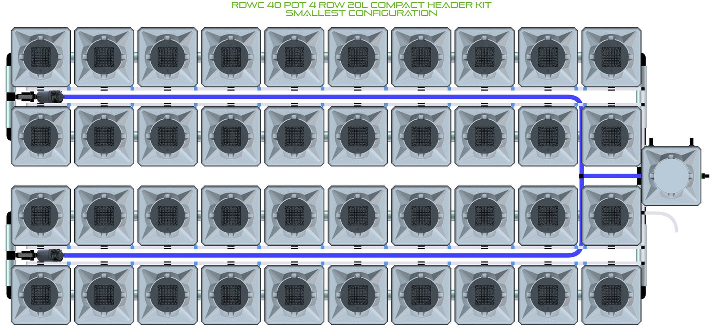 ALIEN Hydroponics RDWC 40 Pot 4 Row 20L Compact Header Kit product image 3