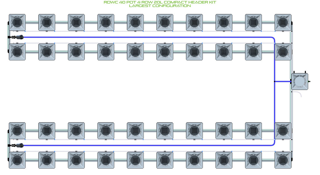 ALIEN Hydroponics RDWC 40 Pot 4 Row 20L Compact Header Kit product image 4