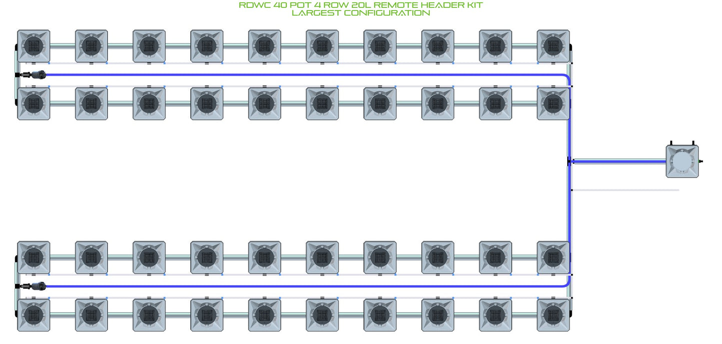 ALIEN Hydroponics RDWC 40 Pot 4 Row 20L Remote Header Kit product image 4