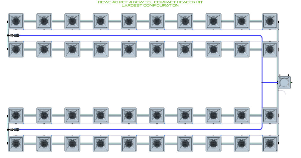 ALIEN Hydroponics RDWC 40 Pot 4 Row 36L Compact Header Kit product image 4