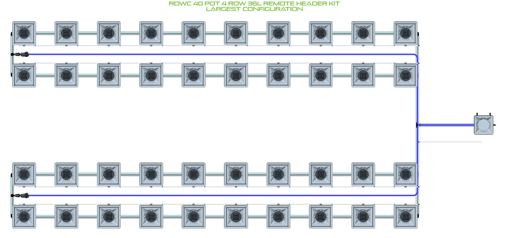 ALIEN Hydroponics RDWC 40 Pot 4 Row 36L Remote Header Kit product image 4
