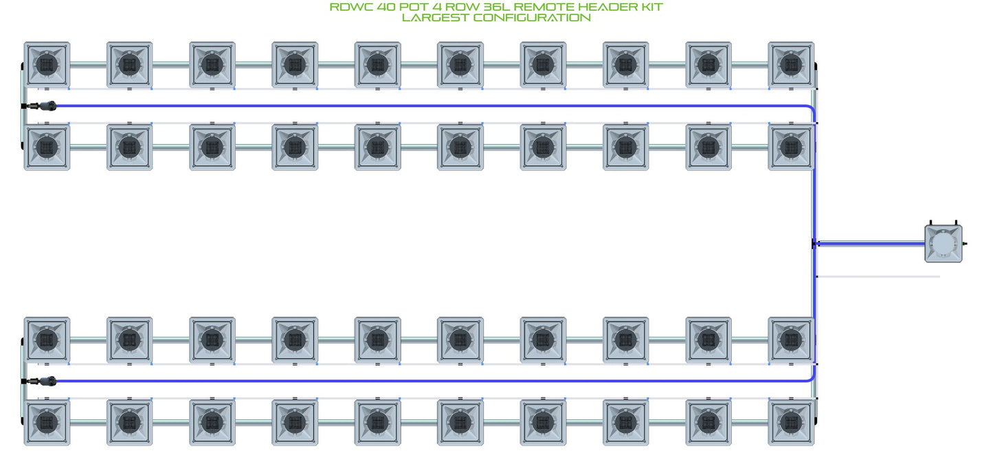 ALIEN Hydroponics RDWC 40 Pot 4 Row 36L Remote Header Kit product image 4