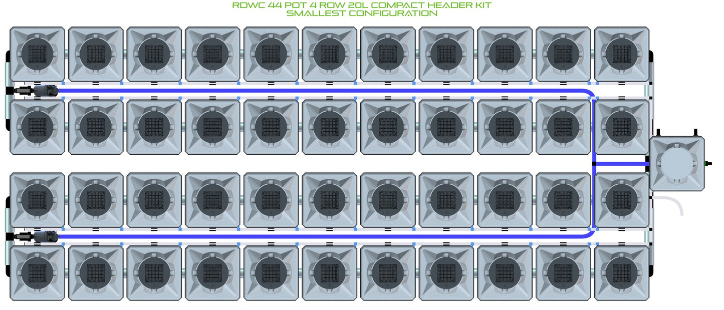 ALIEN Hydroponics RDWC 44 Pot 4 Row 20L Compact Header Kit product image 3