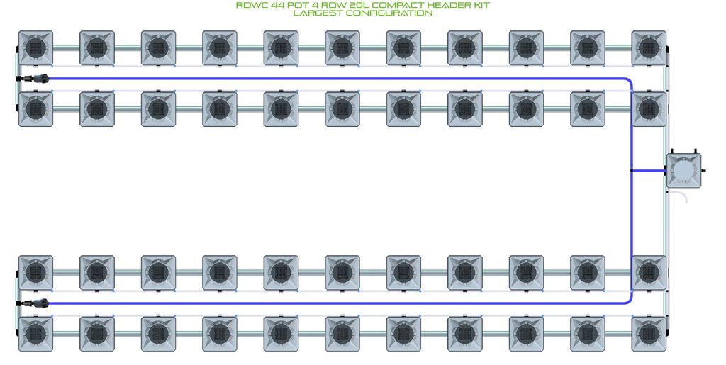 ALIEN Hydroponics RDWC 44 Pot 4 Row 20L Compact Header Kit product image 4