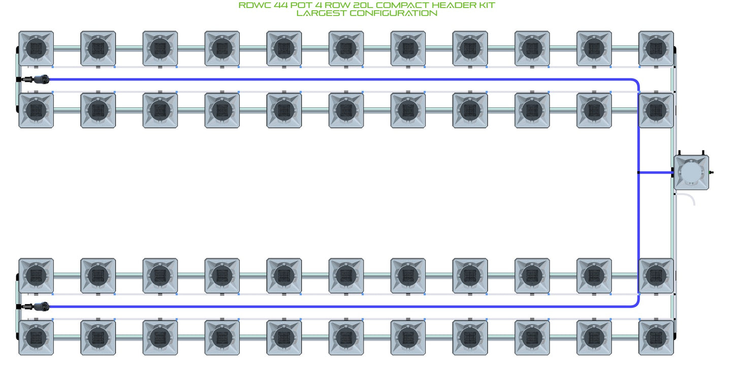 ALIEN Hydroponics RDWC 44 Pot 4 Row 20L Compact Header Kit product image 4