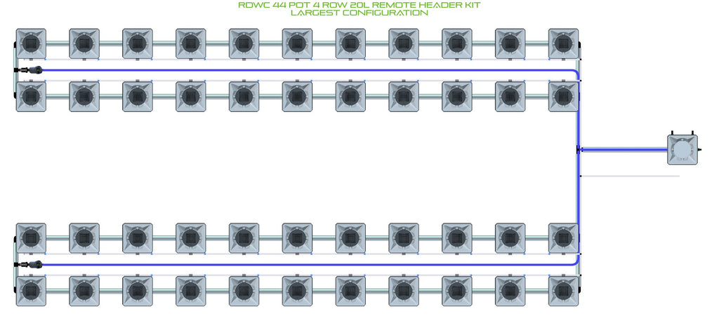 ALIEN Hydroponics RDWC 44 Pot 4 Row 20L Remote Header Kit product image 4