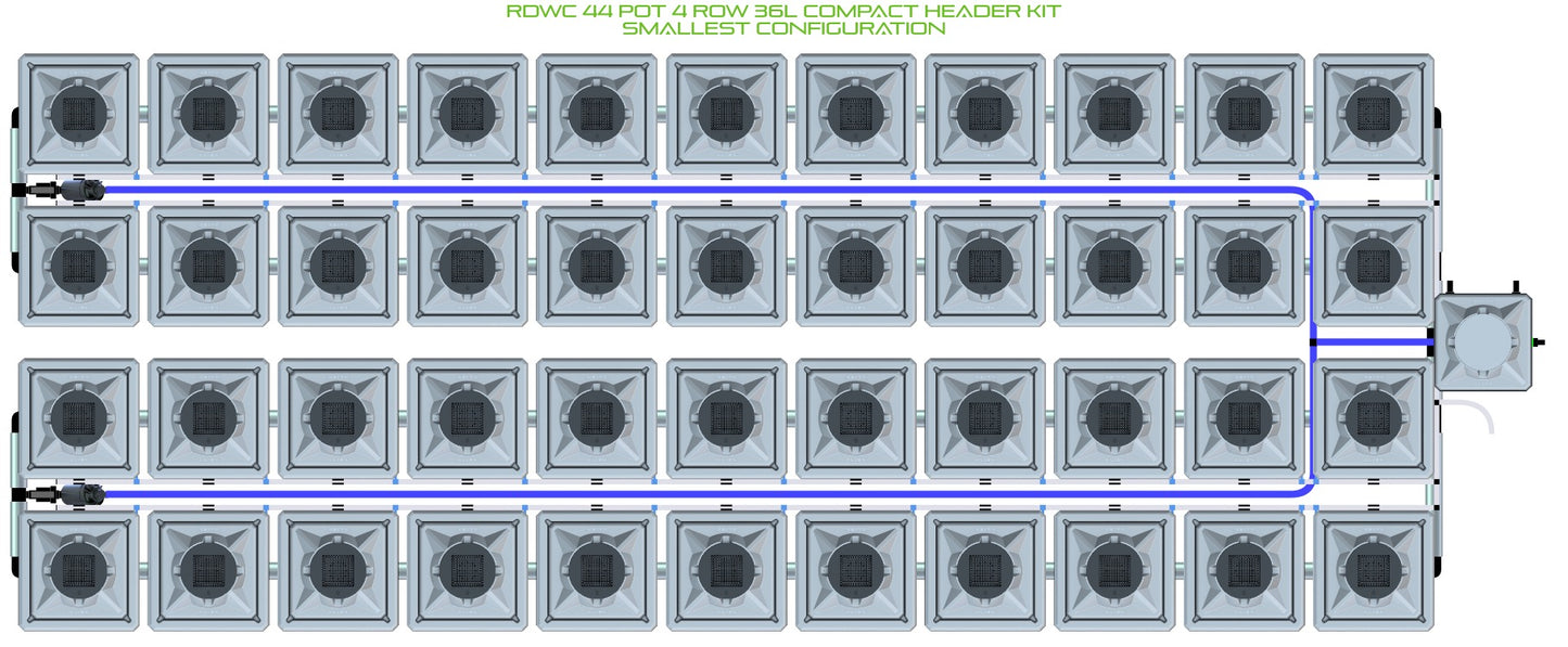 ALIEN Hydroponics RDWC 44 Pot 4 Row 36L Compact Header Kit product image 3