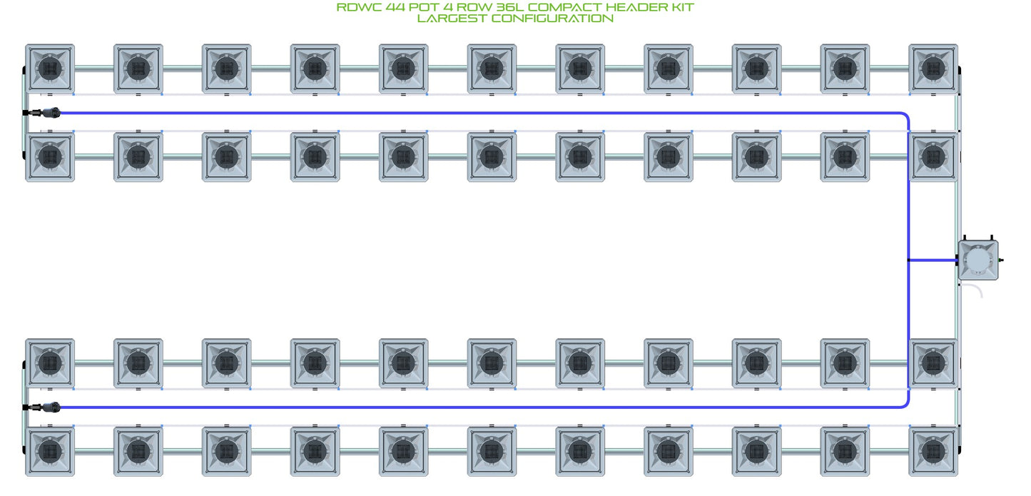 ALIEN Hydroponics RDWC 44 Pot 4 Row 36L Compact Header Kit product image 4