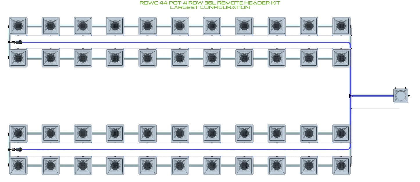 ALIEN Hydroponics RDWC 44 Pot 4 Row 36L Remote Header Kit product image 4