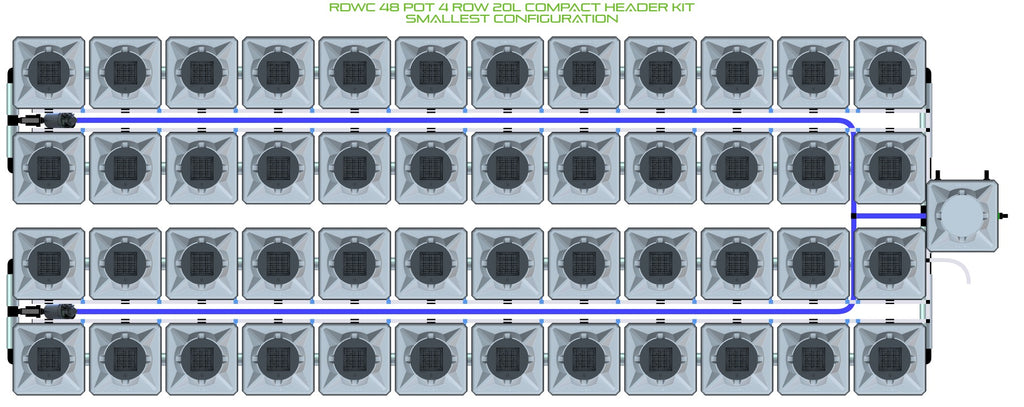 ALIEN Hydroponics RDWC 48 Pot 4 Row 20L Compact Header Kit product image 3