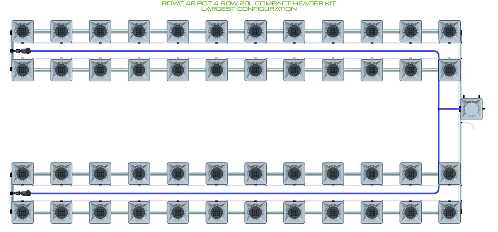 ALIEN Hydroponics RDWC 48 Pot 4 Row 20L Compact Header Kit product image 4