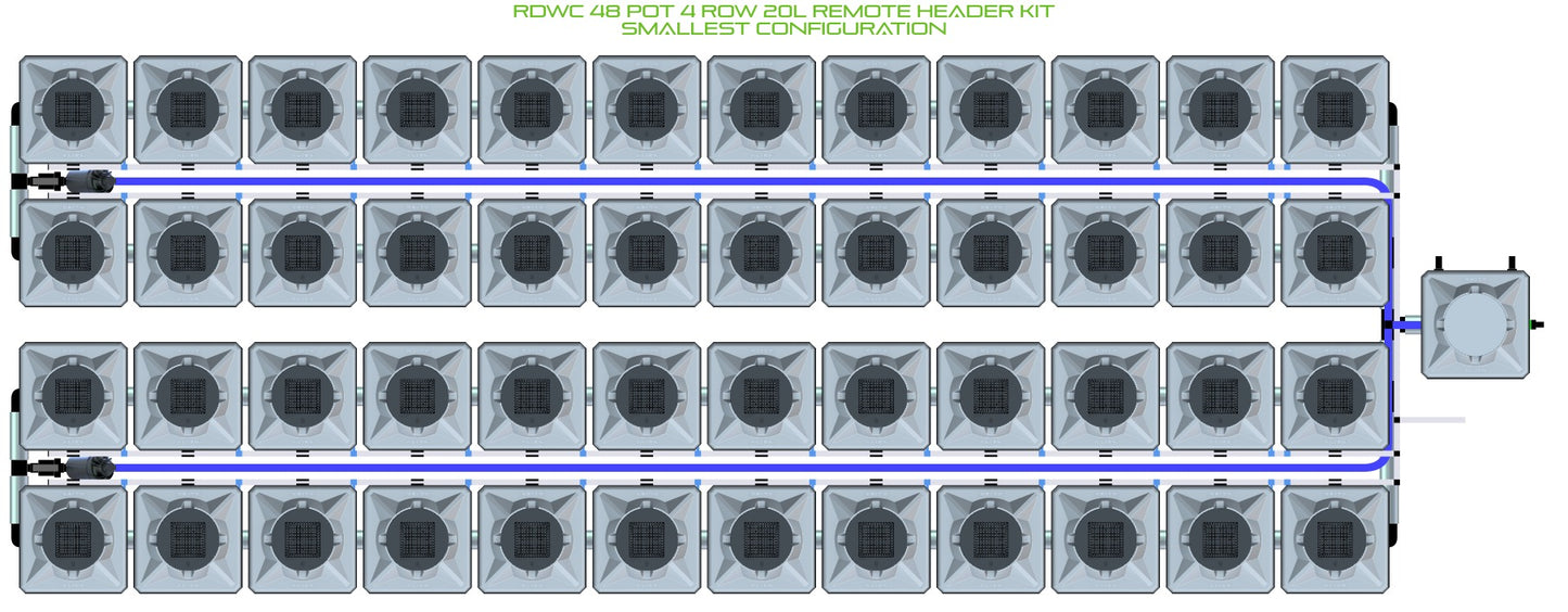 ALIEN Hydroponics RDWC 48 Pot 4 Row 20L Remote Header Kit product image 3