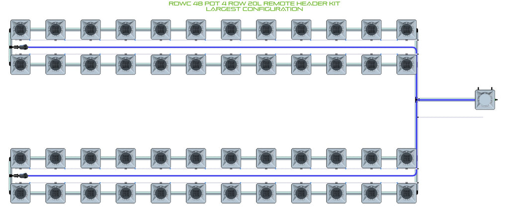 ALIEN Hydroponics RDWC 48 Pot 4 Row 20L Remote Header Kit product image 4