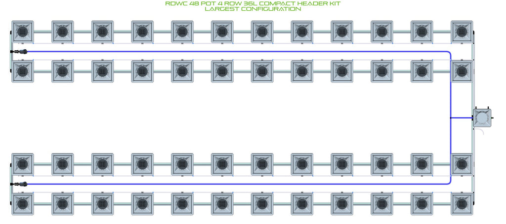 ALIEN Hydroponics RDWC 48 Pot 4 Row 36L Compact Header Kit product image 4