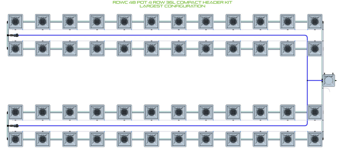 ALIEN Hydroponics RDWC 48 Pot 4 Row 36L Compact Header Kit product image 4