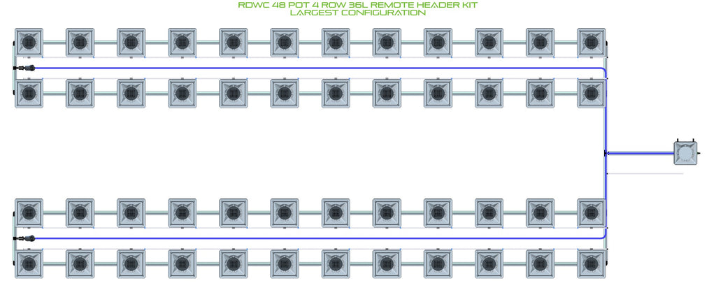 ALIEN Hydroponics RDWC 48 Pot 4 Row 36L Remote Header Kit product image 4