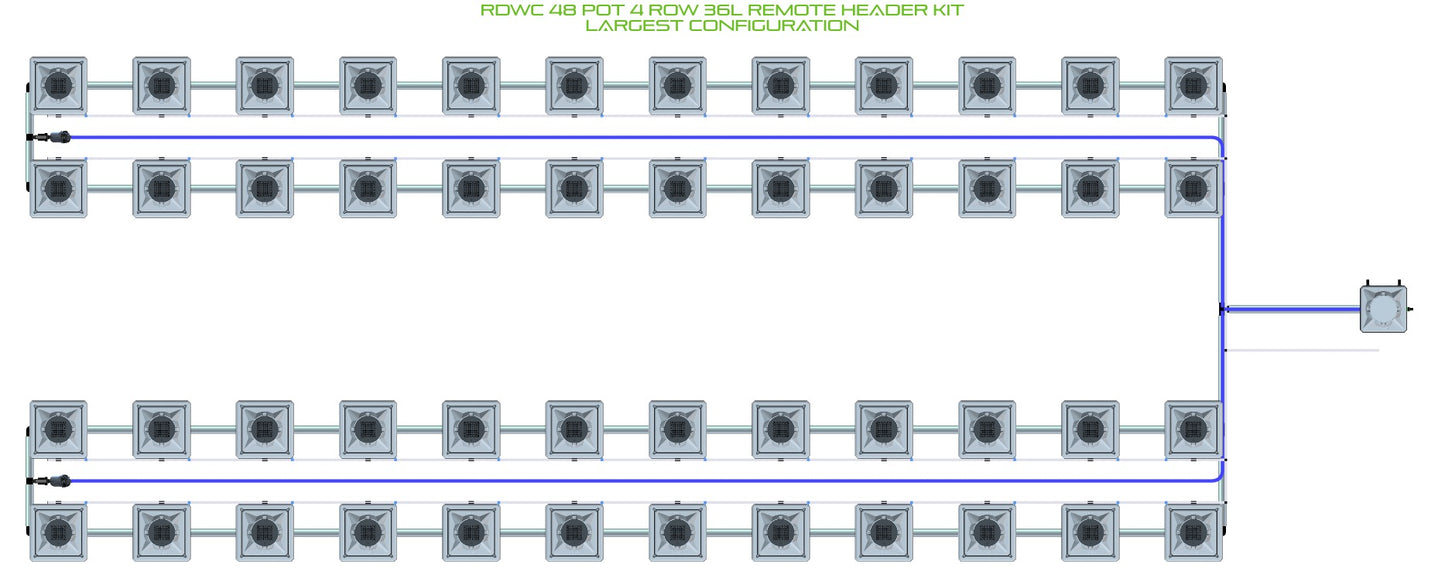 ALIEN Hydroponics RDWC 48 Pot 4 Row 36L Remote Header Kit product image 4