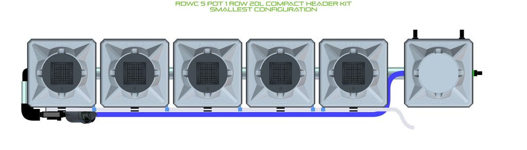 ALIEN Hydroponics RDWC 5 Pot 1 Row 20L Compact Header Kit product image 3
