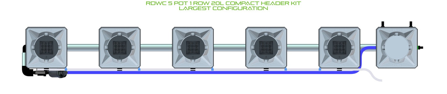 ALIEN Hydroponics RDWC 5 Pot 1 Row 20L Compact Header Kit product image 4