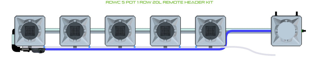ALIEN Hydroponics RDWC 5 Pot 1 Row 20L Remote Header Kit product image 2
