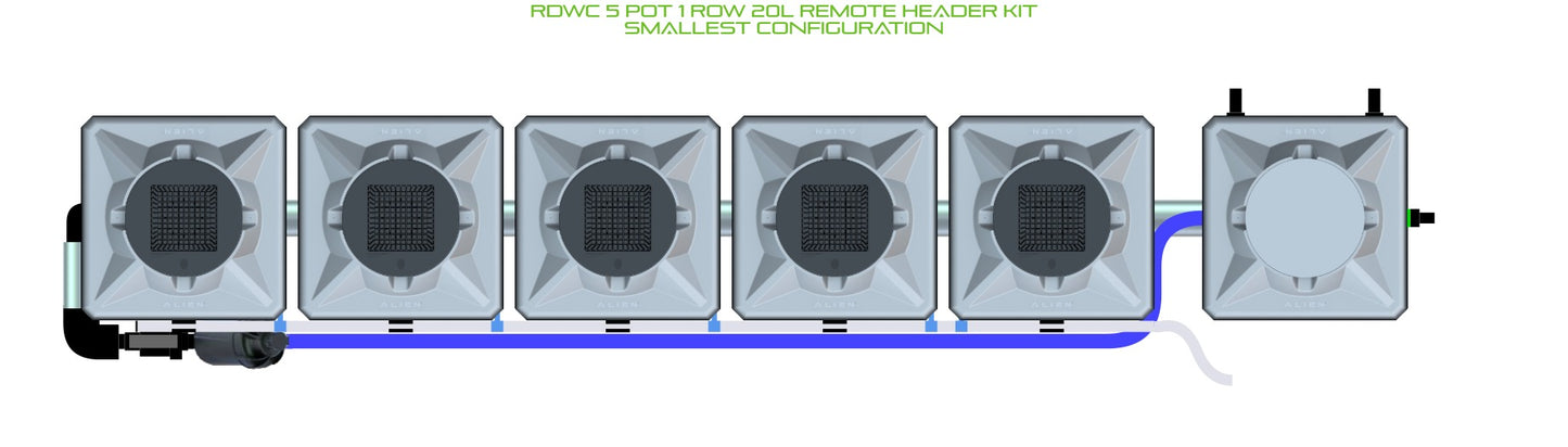 ALIEN Hydroponics RDWC 5 Pot 1 Row 20L Remote Header Kit product image 3