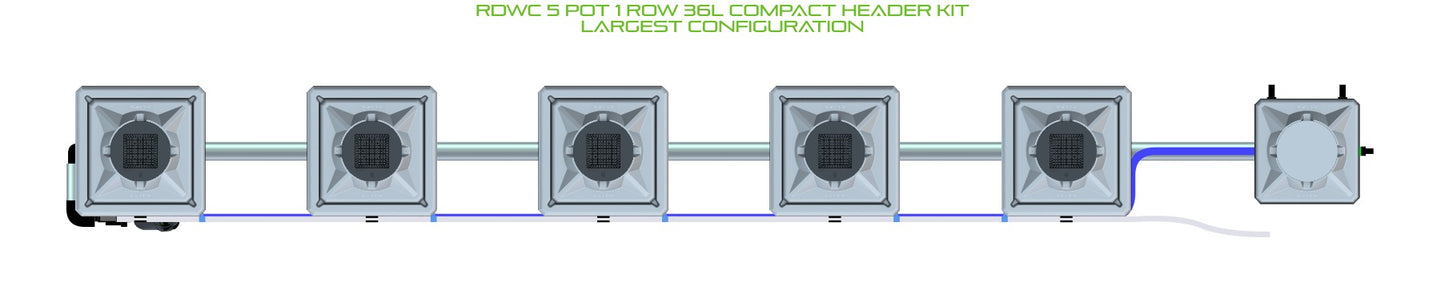 ALIEN Hydroponics RDWC 5 Pot 1 Row 36L Compact Header Kit product image 4