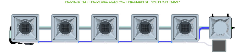ALIEN Hydroponics RDWC 5 Pot 1 Row 36L Compact Header Kit with Air Pump product image 2