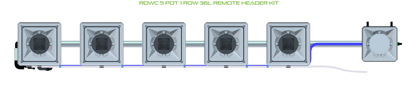 ALIEN Hydroponics RDWC 5 Pot 1 Row 36L Remote Header Kit product image 2