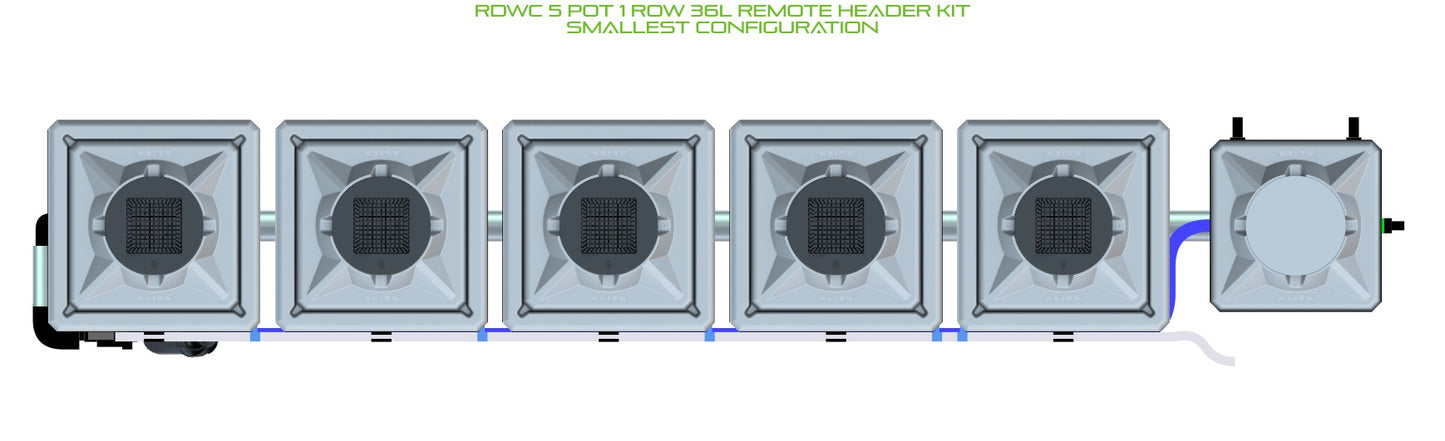 ALIEN Hydroponics RDWC 5 Pot 1 Row 36L Remote Header Kit product image 3