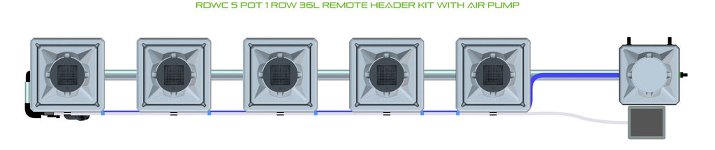 ALIEN Hydroponics RDWC 5 Pot 1 Row 36L Remote Header Kit with Air Pump product image 2