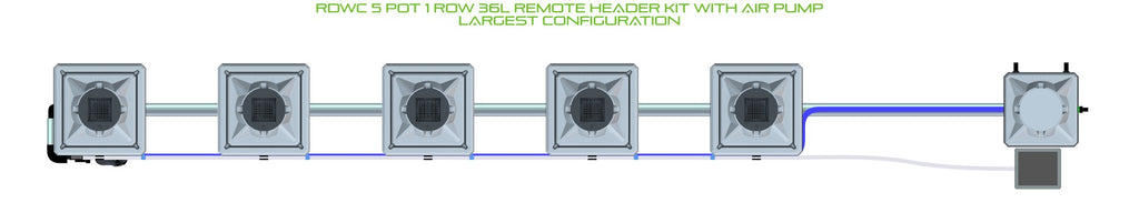 ALIEN Hydroponics RDWC 5 Pot 1 Row 36L Remote Header Kit with Air Pump product image 4