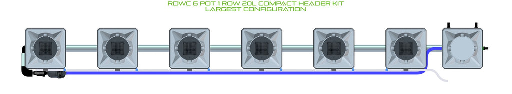 ALIEN Hydroponics RDWC 6 Pot 1 Row 20L Compact Header Kit product image 4