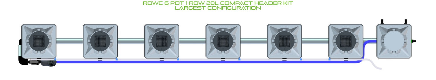 ALIEN Hydroponics RDWC 6 Pot 1 Row 20L Compact Header Kit product image 4
