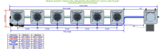 ALIEN Hydroponics RDWC 6 Pot 1 Row 20L Remote Header Kit with Air Pump product image 1