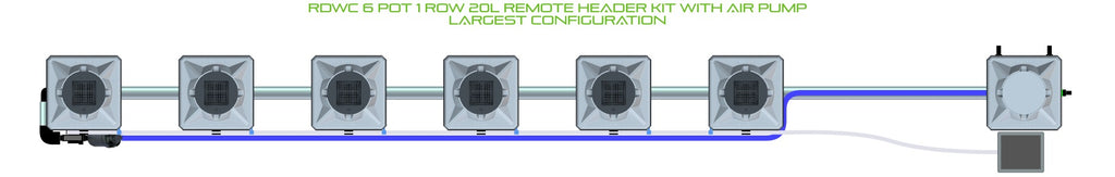 ALIEN Hydroponics RDWC 6 Pot 1 Row 20L Remote Header Kit with Air Pump product image 4