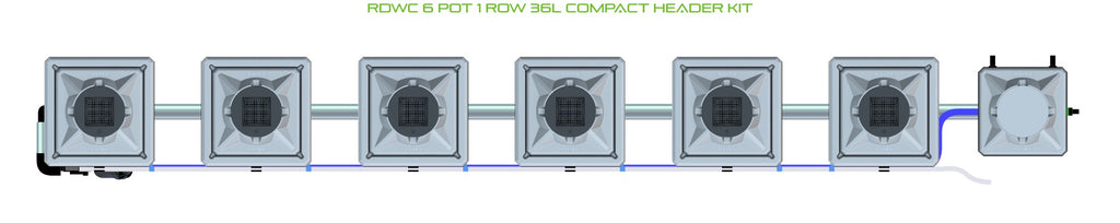 ALIEN Hydroponics RDWC 6 Pot 1 Row 36L Compact Header Kit product image 2
