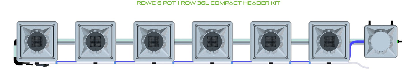 ALIEN Hydroponics RDWC 6 Pot 1 Row 36L Compact Header Kit product image 2