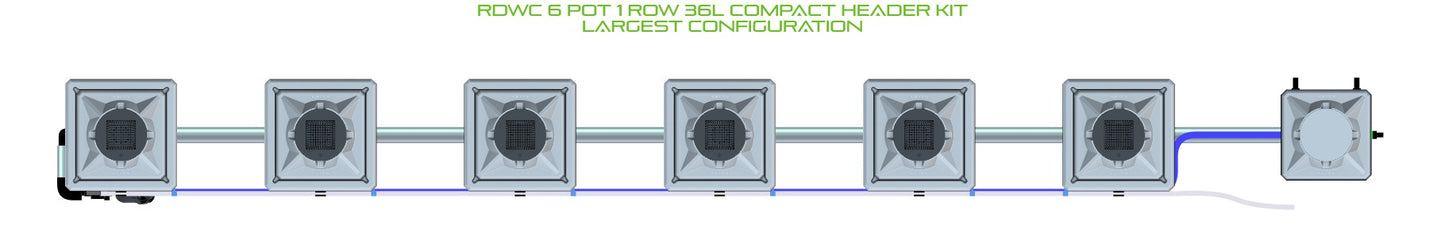 ALIEN Hydroponics RDWC 6 Pot 1 Row 36L Compact Header Kit product image 4